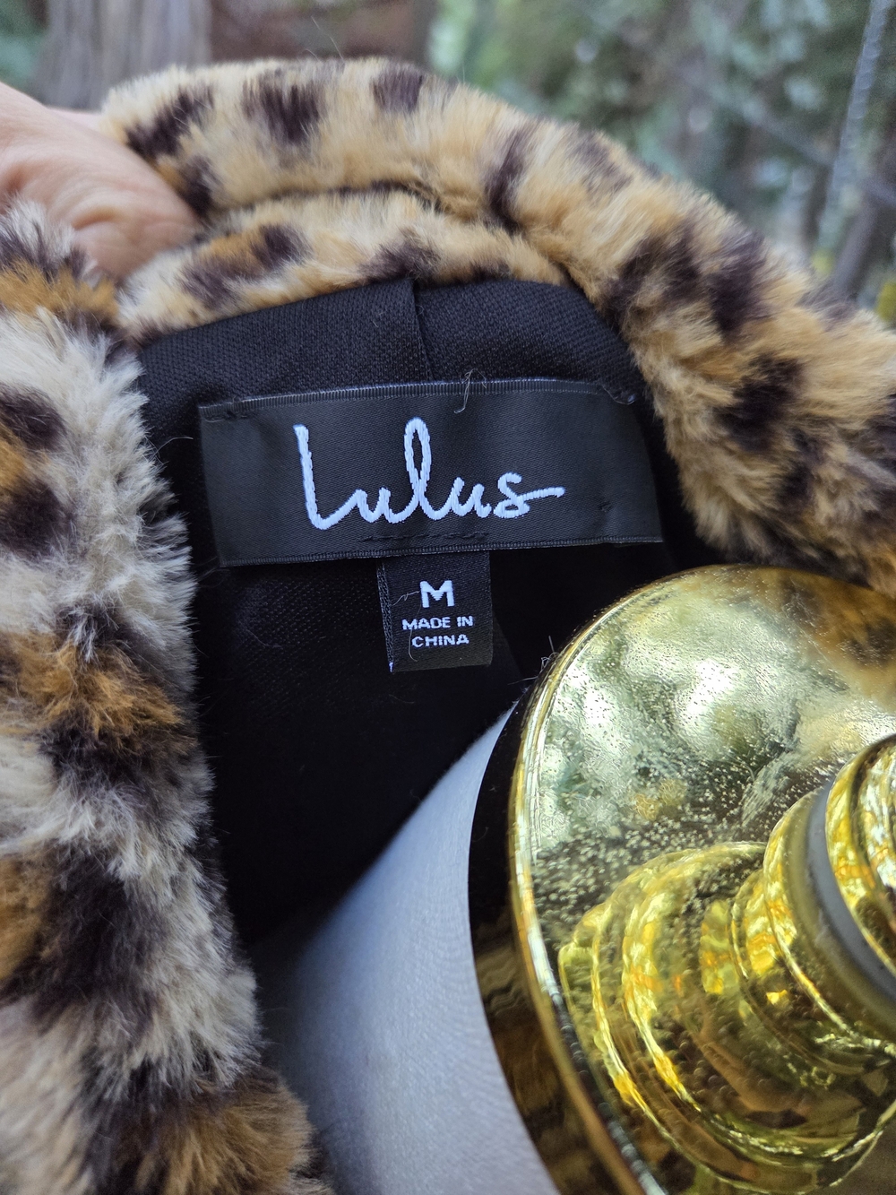 Lulus Cozy Warm Leopard Print Faux Fur Coat Size Medium - Picture 7 of 7